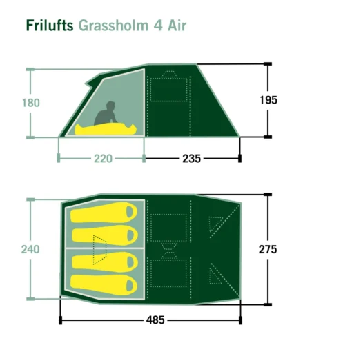 FRILUFTS GRASSHOLM 4 AIR - Familienzelt -Primus Verkäufe 2024 5637294612 ab grassholm 4 air frilufts 24