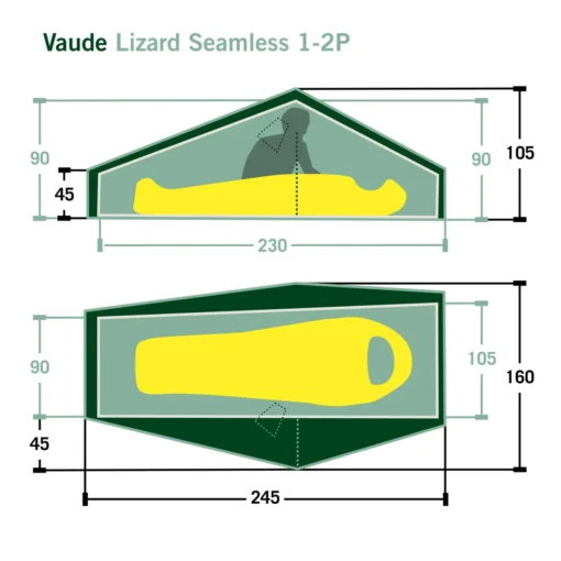 VAUDE LIZARD SEAMLESS 1-2P - Einpersonenzelt -Primus Verkäufe 2024 5637736447 ai lizard seamless 12p vaude 24